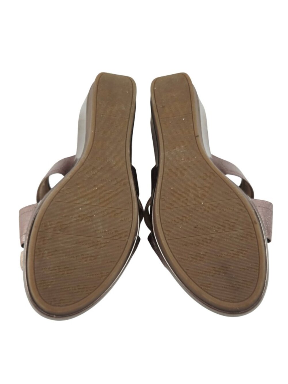 Anne Klein AK Sport Womens Wedge Sandals Metallic Straps Bronze Size 9.5M Peggy - Picture 11 of 12